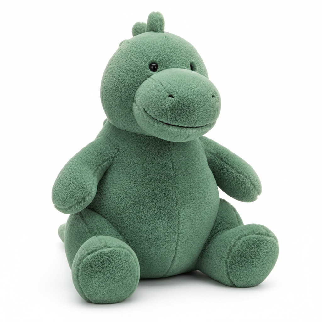 Giant green dinosaur stuffed animal plush toy