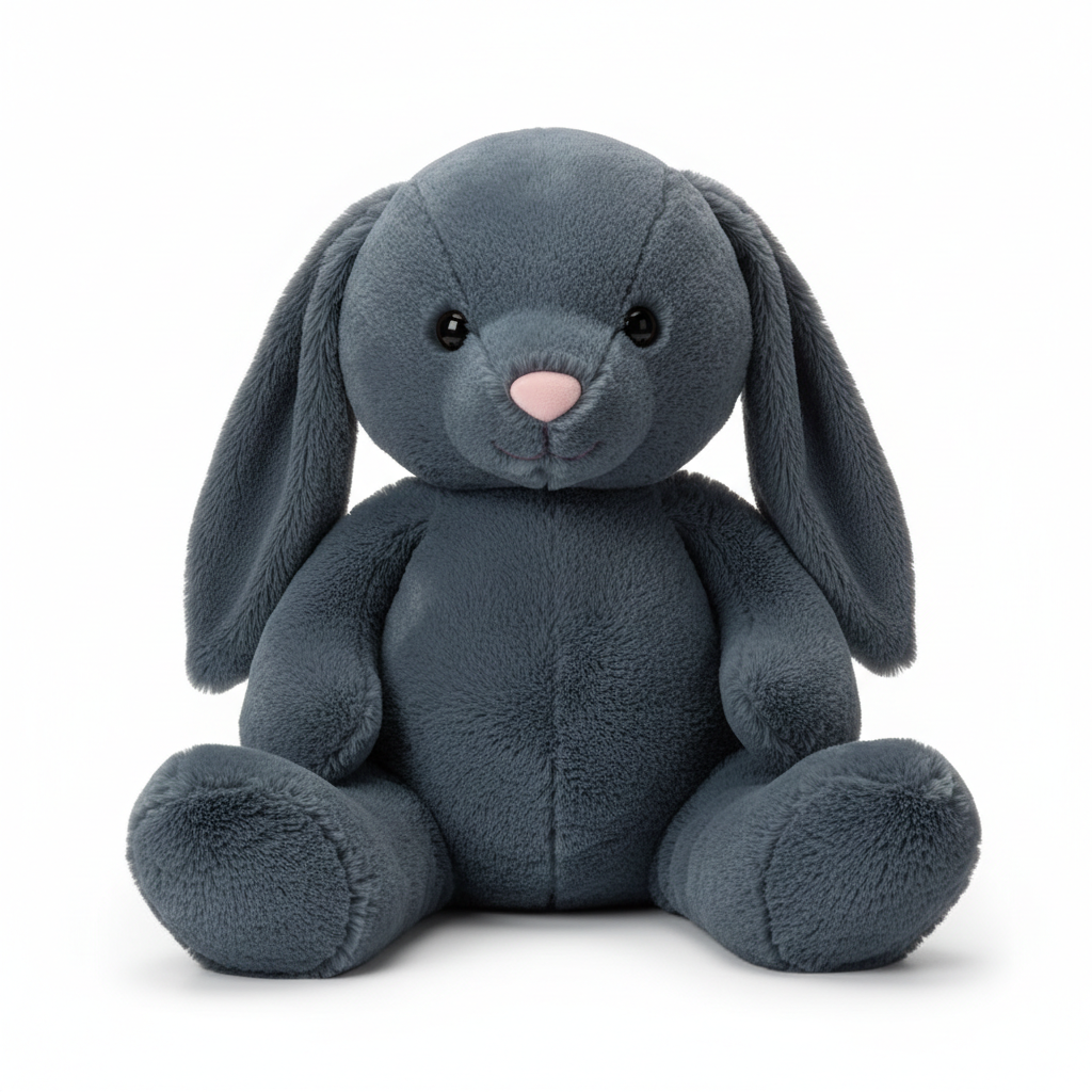 Giant grey bunny stuffed animal with floppy ears
