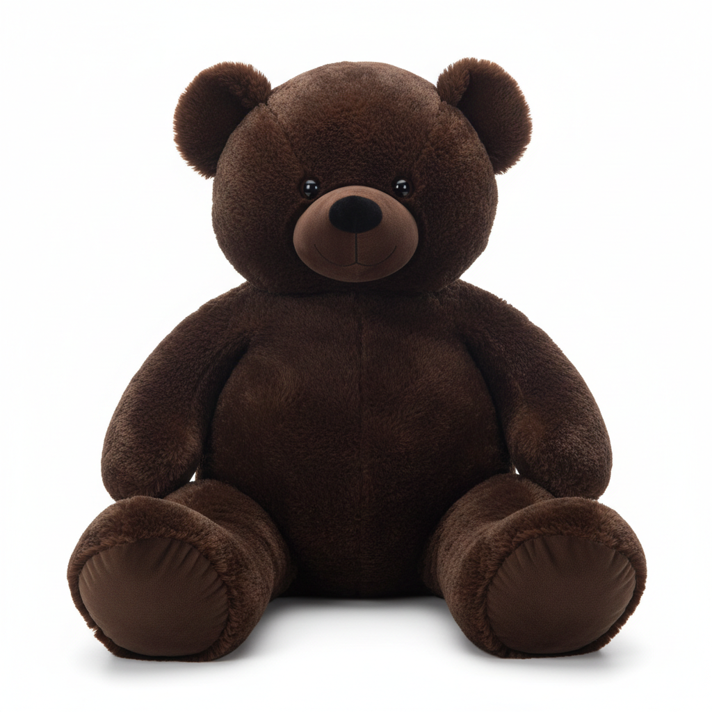 Giant dark brown teddy bear stuffed animal