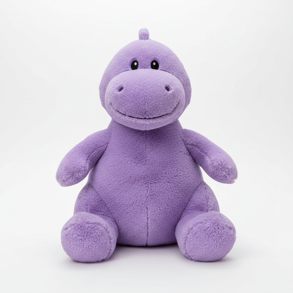 Giant purple dinosaur stuffed animal plush toy
