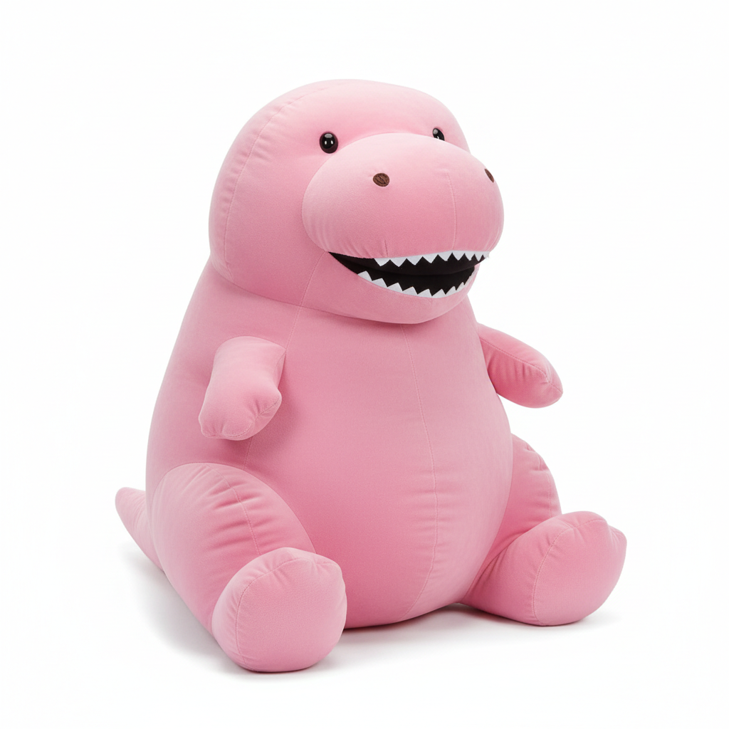 Giant pink dinosaur stuffed animal plush toy